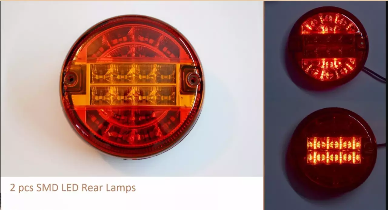 LED диоден стоп хамбургер, е- маркиран, 24V