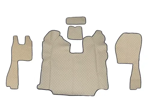 Бежови кожени стелки за SCANIA R NORMAL SEATS - 2010-2016, антихлъзгаща кожа s-l500