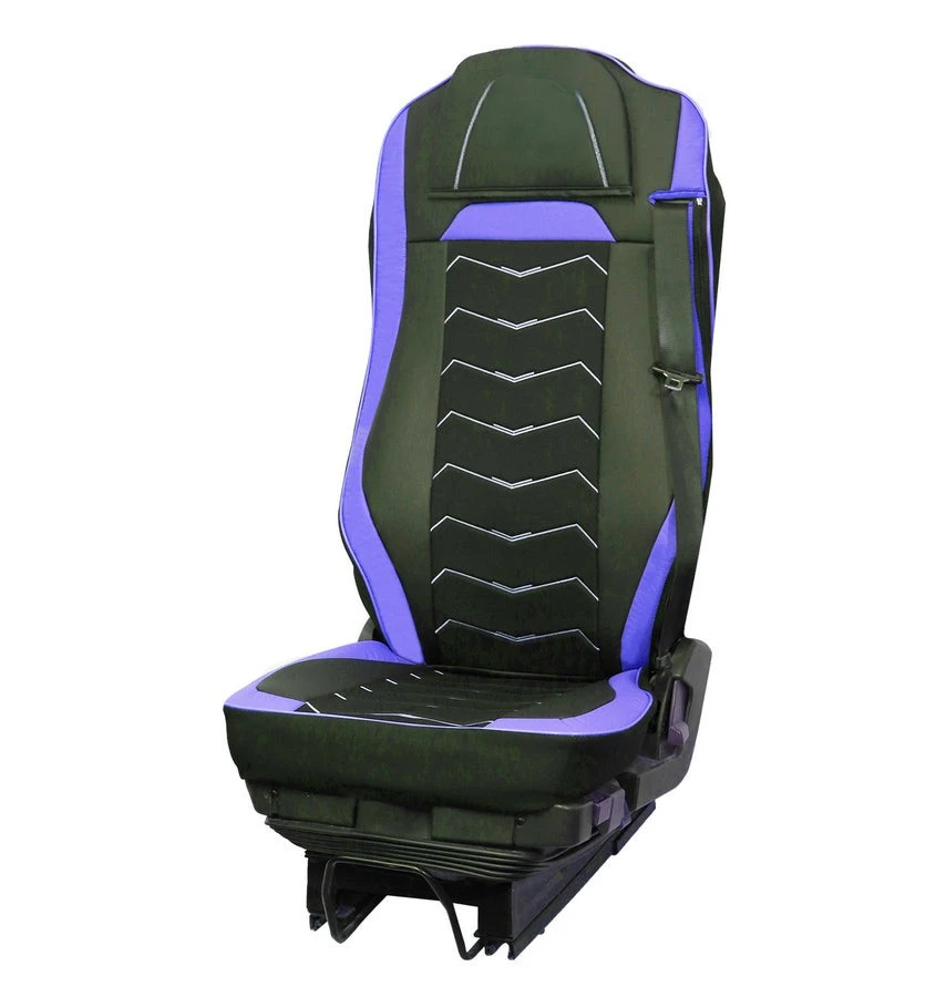 Калъфи за седалки за MERCEDES ACTROS MP4 2016-2021 - черни със синьо