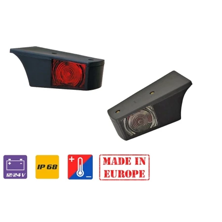 LED габарит червено/ бял за Scania 112/113 - Ляв