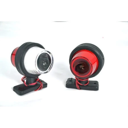 LED габарит, късо рогче NEON, червено/бяло - с лого