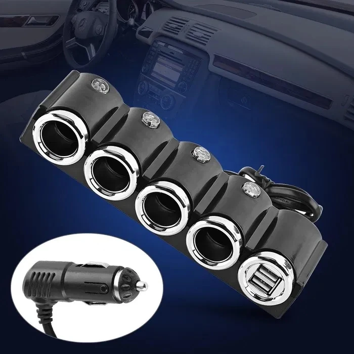 Разклонител за запалка 4 гнезда + 2 USB index (7)