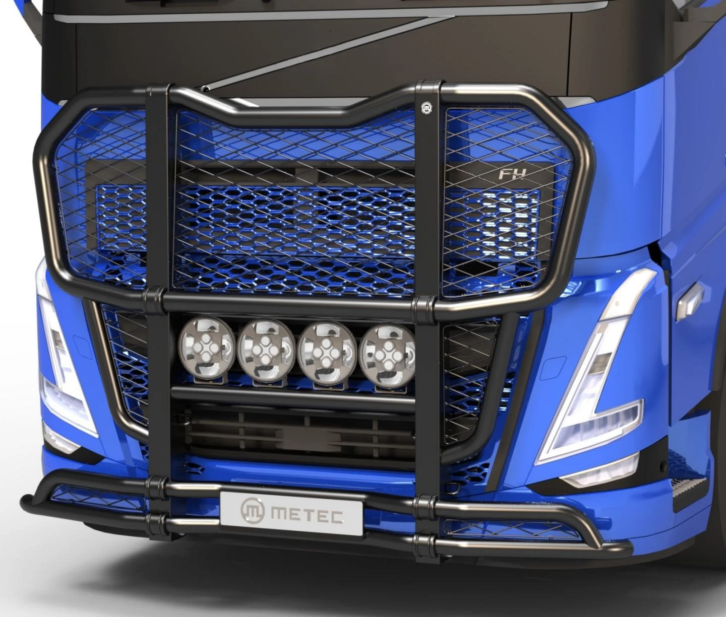 Булбар за Volvo FH4 2013-2020, с мрежа, черен гланц
